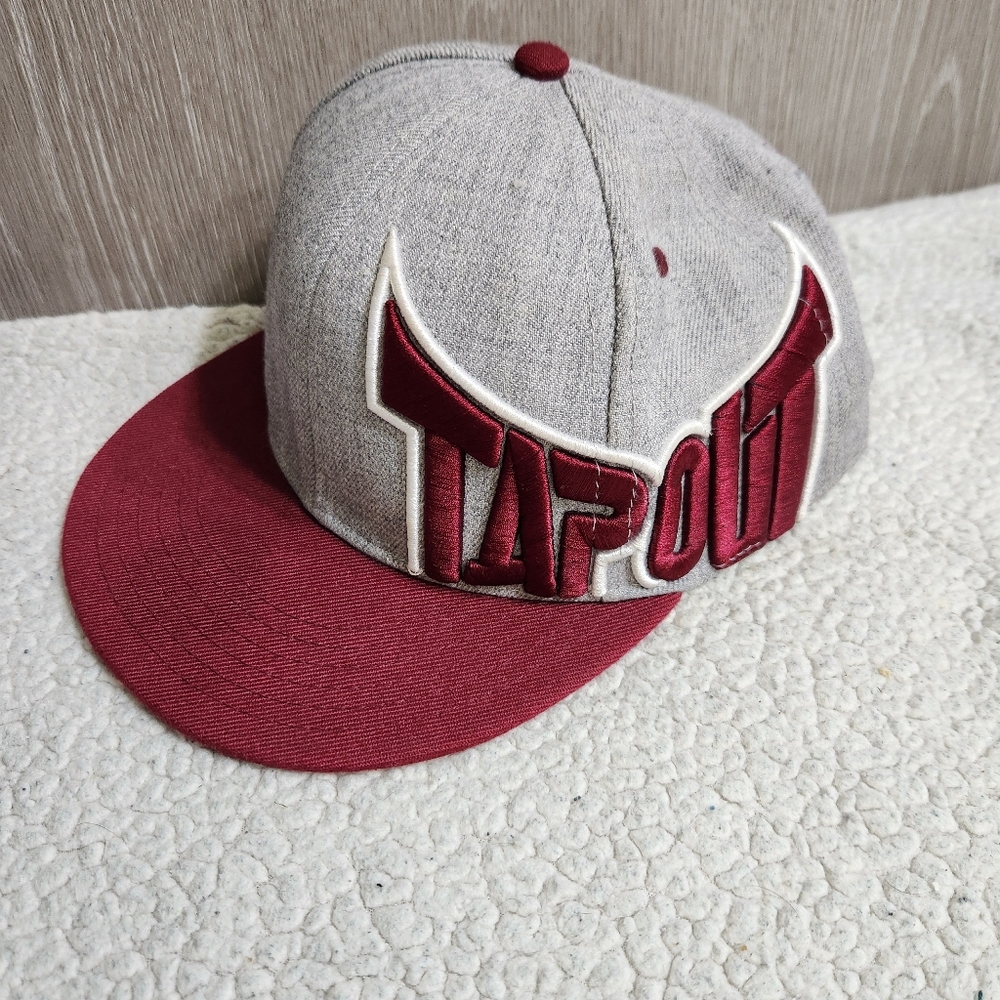 Tapout Y2k 90s Trucker‎ Hat Gray/ Red/ Maroon,Mens One Size, Skater Punk,Vintage